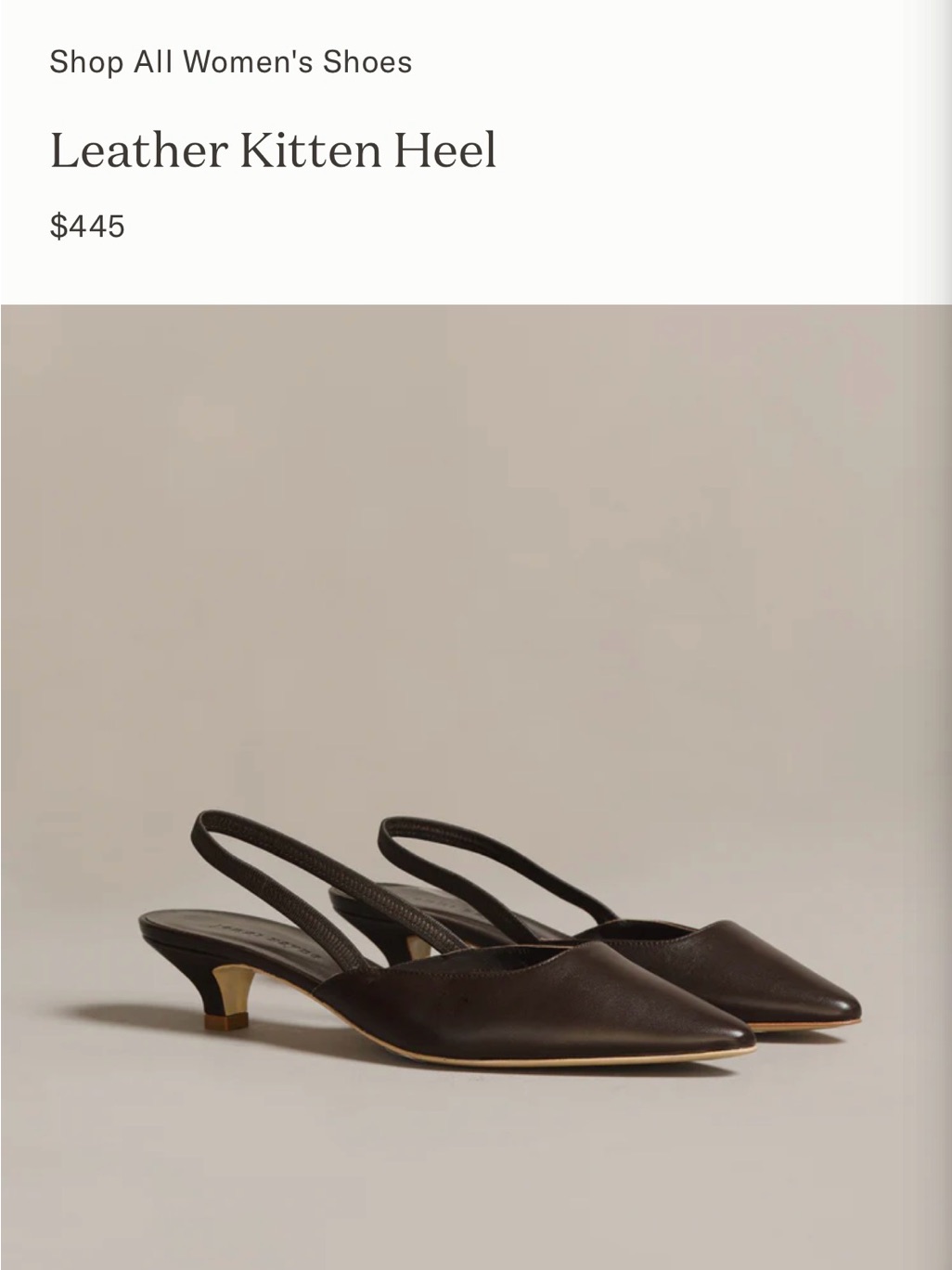 Jenni Kayne Kitten Heel Slingbacks